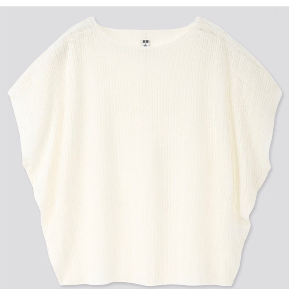 Uniqlo Lacy Boat Neck Sweater XS White